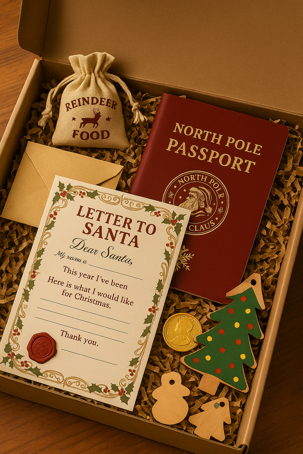 Childrens Christmas Gift Box From Santa